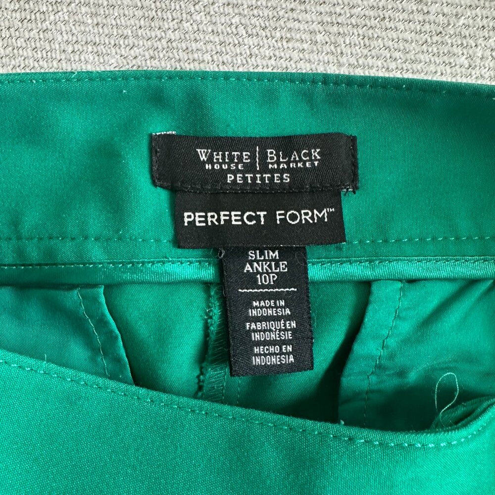 White House Black Market Petites Slim Ankle Pants – Size 10P, Green
